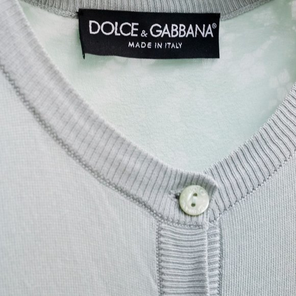 Dolce & Gabbana Pastel Green Silk Lace Back Cardigan - Picture 4 of 14